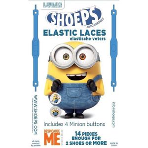 Shoeps elastische veters - Minion - Blauw - 14 stuks