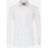 Redmond comfort fit overhemd - popeline - wit - Strijkvriendelijk - Boordmaat: 45/46