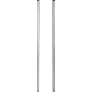 Practo Garden - Brievenbuspalen - Gelakt staal - Universeel - Zilver