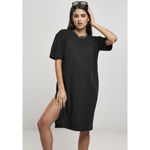 Urban Classics - Organic Oversized Slit Korte jurk - XS - Zwart