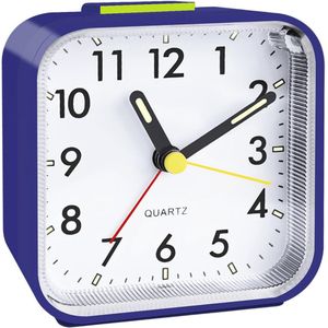 Geruisloze analoge wekker met luid alarm en sluimerfunctie - Draagbaar ontwerp voor diepe slapers