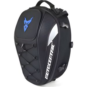 CarryQuest® - Motor Rugzak - Motor Zadeltas en Motor Rugzak in 1 - Motorhelm Tas - Motorhelm - Motorhelm Rugzak - Motorhelm Tassen - Carbon - 48L - Staarttas - Rugzak - Handtas - Schoudertas - Oxford - Carbonvezel - Bevestigingsriem - Blauw