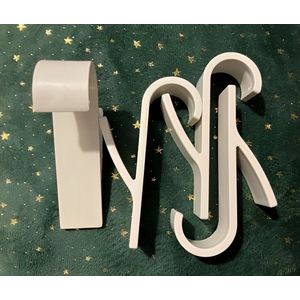 8 radiator haken - off white (zeer licht beige)