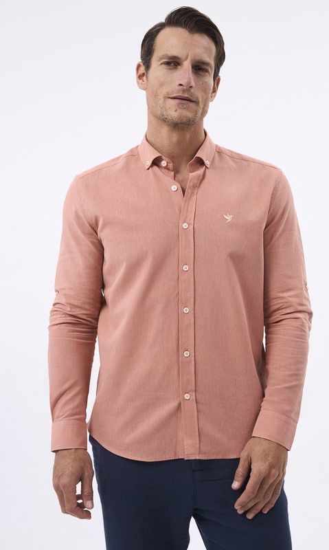 Felix Hardy - Basic Overhemd - Wit - Ademend Stof