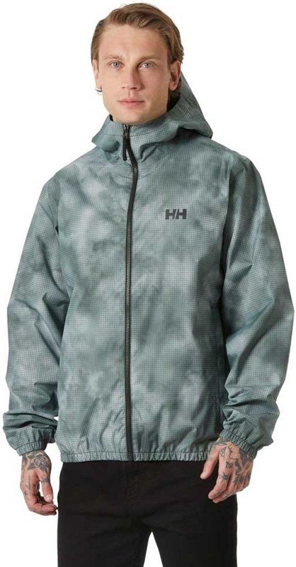 Helly Hansen - Core Graphic - Regenjas - Grijs - 2-laags Constructie - Volledig Getapet