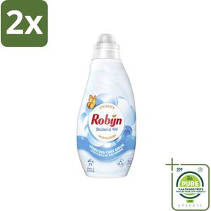 Robijn - Klein & Krachtig Stralend Wit - Wasmiddel - 19 Wasbeurten - 665 ml - Voordeelverpakking - 2 stuks - Wasmiddel - Witwas