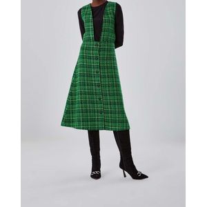 Tweed giletjurk met knopen - Groen - Maat M - Mizalle