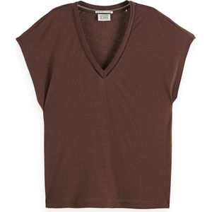 Scotch & Soda - U9A00648T - T-shirt - Dames - Korte Mouwen - V-hals