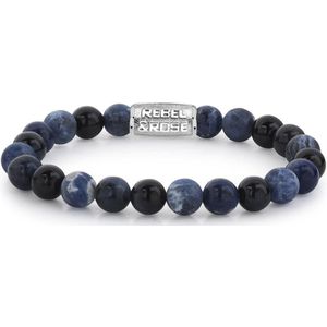 Rebel and Rose Blue Rocks Armband RR-80045-S-L (Lengte: 19 cm)