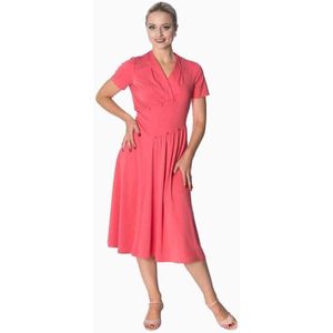 Dancing Days Flare jurk -XS- IT'S THE TWIST DANCER Roze