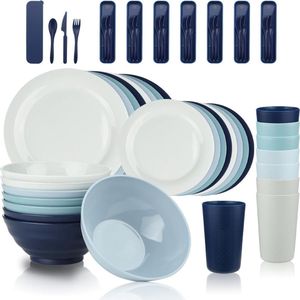 ApexArte® Serviesset 8 Persoons - Serviessets - Bordenset - Chique Bordenset - Porselein - Multicolor
