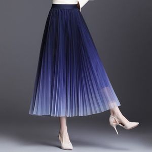 Dames Rok - Hoge taille Rok - Donker Blauw - One Size