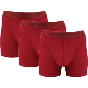 J&C Underwear heren boxershorts - Uni bordeaux - maat S - 3-pack