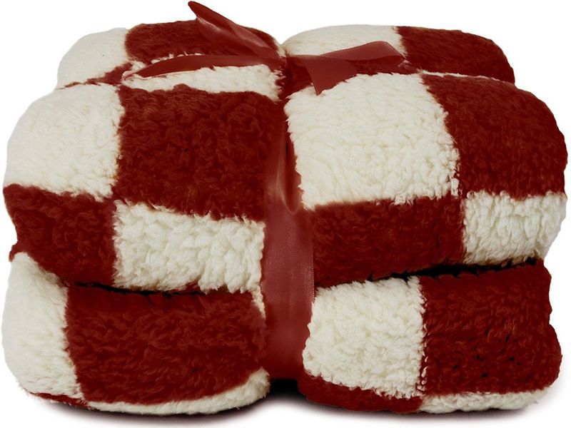 Unique Living - Plaid Check - Dove White - 150x200cm