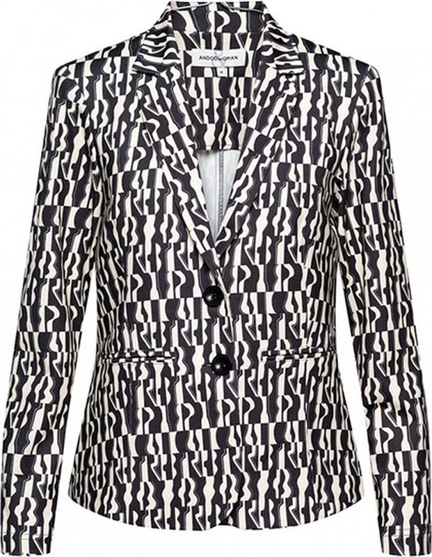 &Co Women blazer Dakota Sculpture - Black multi