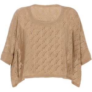 DreiMaster - Comfy Collectie - Gebreide Trui - Oversized - Ronde Hals - Driekwartmouwen