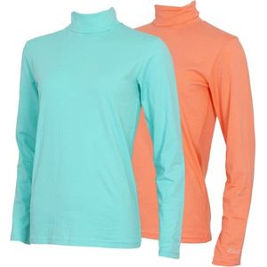2-Pack Campri - Skipully - Wintersportpully - Dames - Aruba blue/Salmon (652) - maat XL