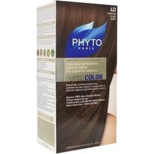 Phyto Color Permanent Hair Colour - 4D Light Golden Chesnut