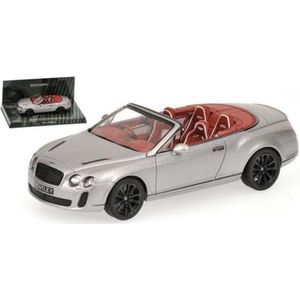 The 1:43 Diecast Modelcar of the Bentley Continental Supersports Cabrio of 2010 in Grey. This scalemodel is limited by 1152pcs.The manufacturer is Minichamps.This model is only online available