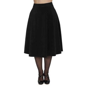 Banned - Velvet Dreams Rok - 2XL - Zwart