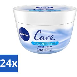 24 x NIVEA - Bodycrème - Verzorging - Voedend - Snel Intrekkend - 200 ml - Nivea Bodycrème - Intensieve Voeding - Hydraterende Crème - Crème Voor Gezicht En Lichaam - Droge Huid