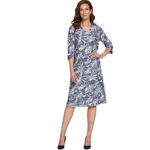 Korte losse jurk met 3/4 mouwen met print