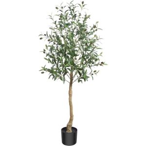 Kunstmatige Olijfboomplant 120 cm – Perfecte Kunstplant in Pot Voor Binnen & Buiten, Huis, Kantoor, Tuin, Moderne Decoratie, Housewarming (1 Stuks)