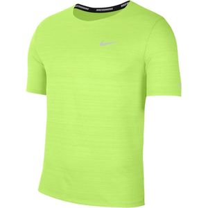 Nike - Dri-FIT Miler Running Top - Hardloopshirt Heren - XXL - Lime
