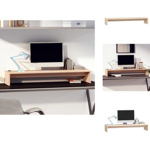 vidaXL Monitorstandaard - Monitorstandaards - Monitor Standaard - Computerstandaard - Monitorstandaard 100x27x15 cm massief grenenhout