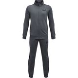 Under Armour UA Knit Track Suit Jongens Trainingspak - Grijs - Maat YSM