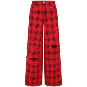 Banned - Kenouna - Wijde Broek - Zwart/Paars