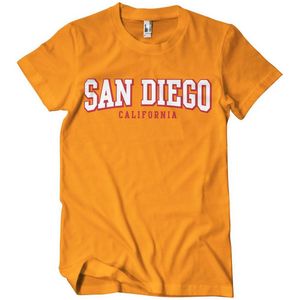 San Diego California T-Shirt Orange-S