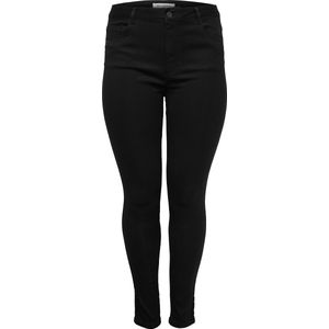 ONLY CARMAKOMA CARAUGUSTA HW SKINNY JEANS BLACK Dames Jeans - Maat W52 x L32
