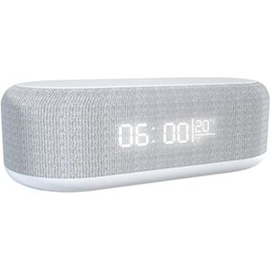 Wekker - Wit - 4-in-1 Draadloze Oplader met Digitale Wekker en Nachtlampje