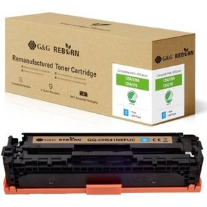 G&G - Reborn - Toner - Cyaan - Compatibel met HP en Canon - 1400 bladzijden