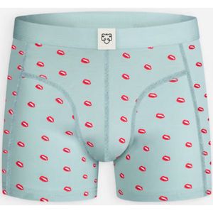 A-dam - Boxershort Kissy Beng - Grijs - Biologisch Katoen - Korte Pijpen