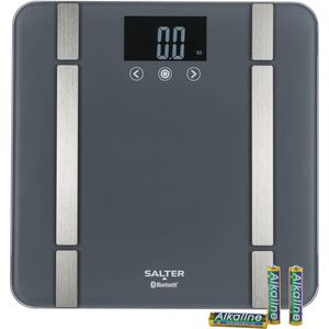 Slimme Badkamerweegschaal - Bluetooth Digitale Weegschaal met 17 Lichaamsmetingen, 200kg Capaciteit, 8 Gebruikersgeheugen, Gratis Gezondheidsapp