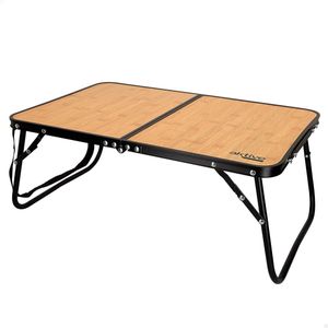 Opklapbare Campingtafel - Draagbare Houten Design Tafel voor Picknicks - Lichtgewicht Aluminium Tafel met Draaggreep - Ideaal voor Buitenactiviteiten