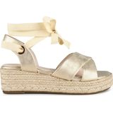 POSH by Poelman SAAR Dames Sandalen/Espadrilles - Goud - Maat 39