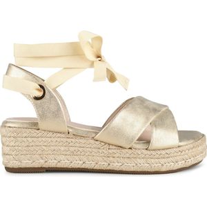 POSH by Poelman SAAR Dames Sandalen/Espadrilles - Goud - Maat 39