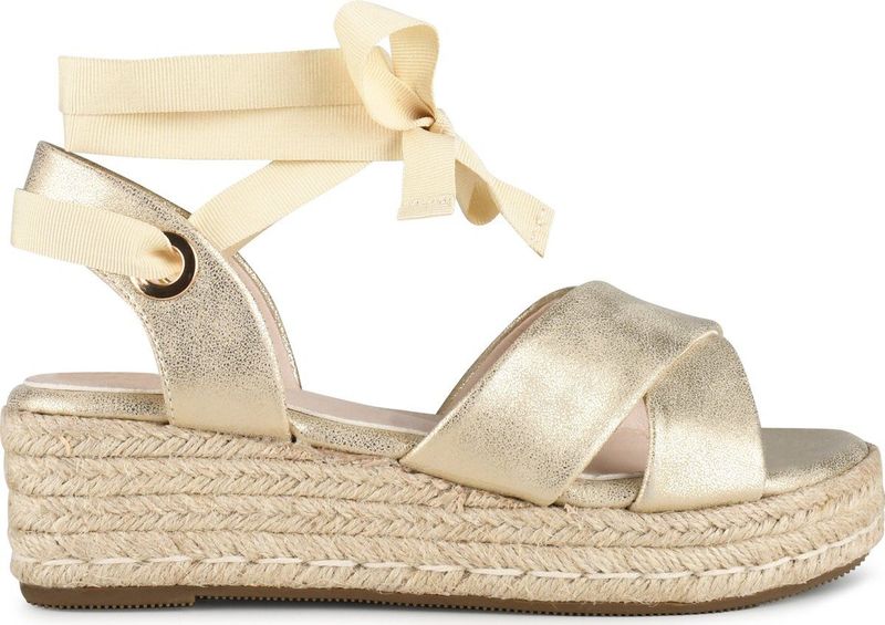 POSH by Poelman SAAR Dames Sandalen/Espadrilles - Goud - Maat 39