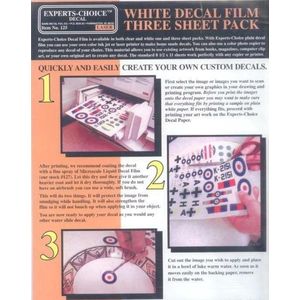 Bare Metal Foil 125 A4 Decal Paper White for Laser Printer (3pc) Decal papier
