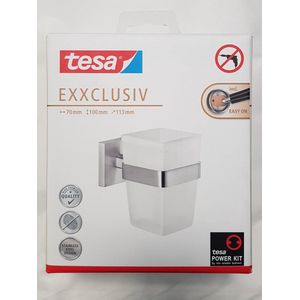 Tesa Exxclusiv bekerhouder + glas