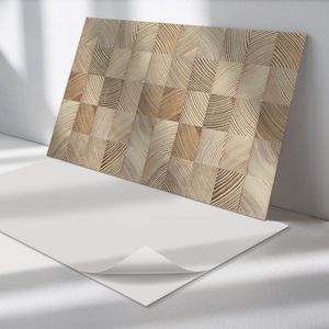 Wallfluent Vinyl Wandpaneel - Houten plankpatroon Zelfklevend Wandpaneel - 120 cm x 60 cm - Beige PVC wandpaneel - Set van 1 - Rechthoekig Wandbekleding Vinyl - Texturen Wandpaneel - PVC Muurpaneel - Wandpaneel Keuken en Badkamer