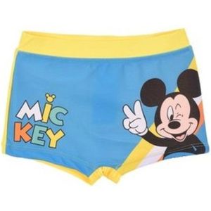 Disney - Mickey Mouse - Zwemboxer - Blauw met geel - strak model - Zwembroek - maat 74