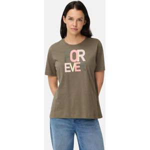 camel active - T-Shirt - Grijs - Puur Katoen