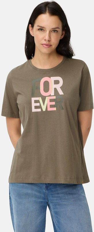 camel active - T-Shirt - Grijs - Puur Katoen