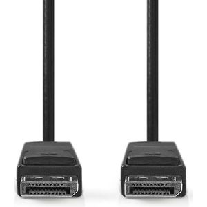 Nedis DisplayPort-Kabel - DisplayPort Male - DisplayPort Male - 4K@60Hz - Vernikkeld - 2.00 m - Rond - PVC - Zwart - Doos