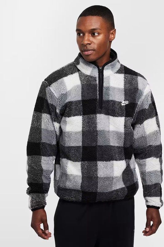 NIKE - Club Men's Winterized Half-Zip - Fleecesweater - Zwart