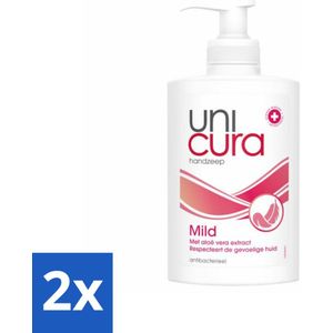 Unicura - Vloeibare Zeep Mild - Verzachtend - 250 ml - Voordeelverpakking - 2 stuks